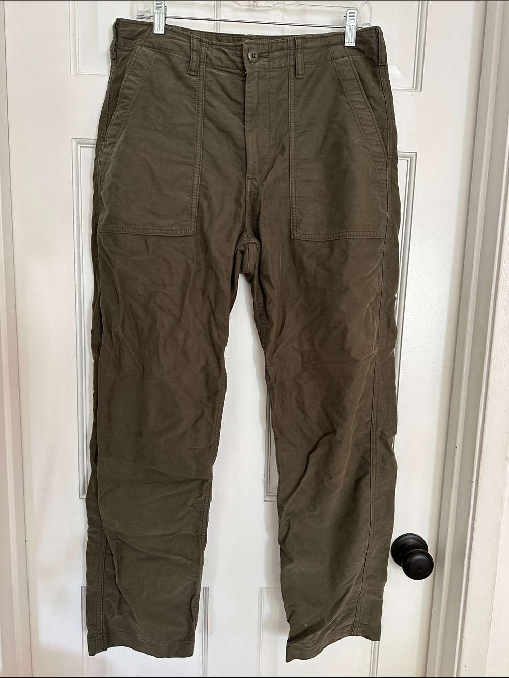Uniqlo Utility Work Pants Olive Green Men’s Women’s Unisex - Picture 2 of 6